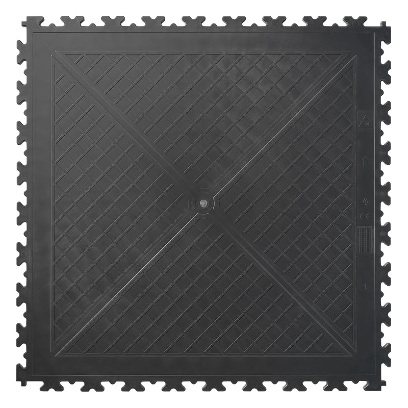 Vue arrière de la dalle X-Joint graphite avec motif en grille