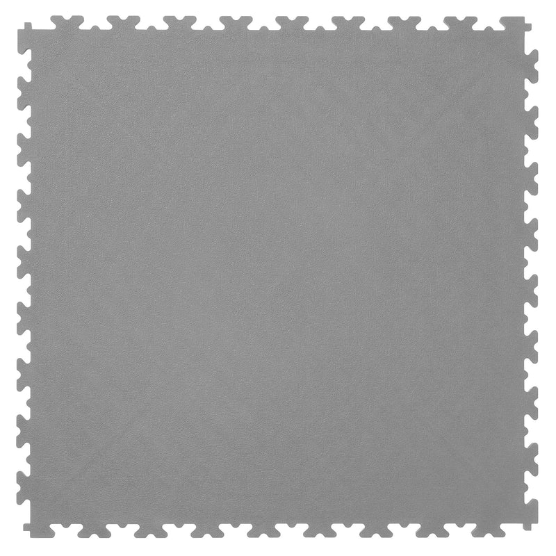 Vue du dessus d’une dalle de garage en PVC gris clair